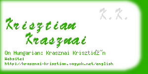 krisztian krasznai business card